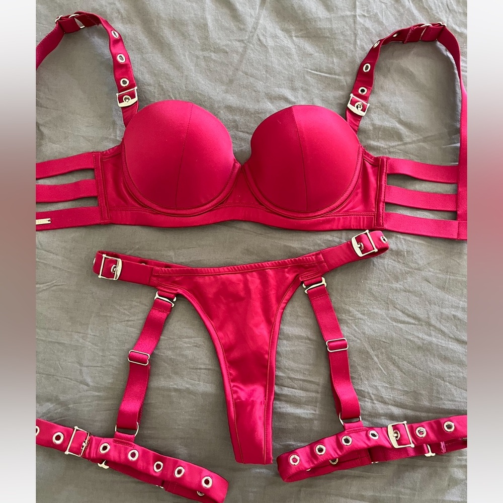 Meshki Alison satin lingerie set